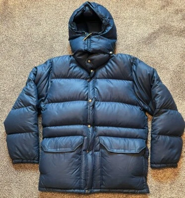 RARE Vtg 70s The North Face Brooks Range Himalayan Down Parka Navy Jacket Men XL - Image 1 of 4