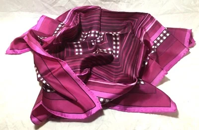 Vintage Echo 22" Square Silk Scarf Shades of Pink - Image 1 of 2