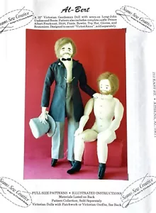 1990er viktorianische Gentleman Puppe Al-Bert Muster Größe 32" ungeschnitten - Bild 1 von 2
