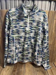 Fila Sport Women's Multicolor Geometric Pattern Activewear 1/4 Zip Pullover LRG - Picture 1 of 7