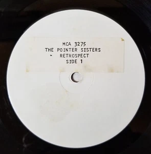 The Pointer Sisters Promo Test Pressing Retrospect 12" Vinyl Album 1981 NOT CD - Picture 1 of 6