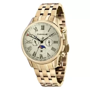 Earnshaw Officer Men's Moon Phase Watch ES-0017-33 - Picture 1 of 11