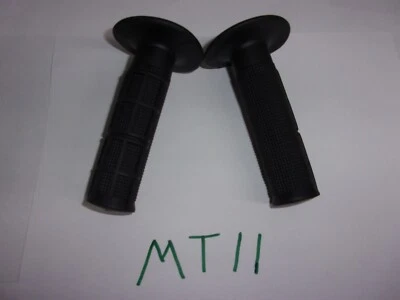 MX VINTAGE STYLE BLACK 1/2 WAFFLE GRIPS YAMAHA YZ WR YZF TT TTR XT AT MX  7/8"  - Image 1 of 3