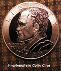 Hobo nickel EISENHOWER 1 $ sculpté à la main par J&M Tarentula Frankenstein Colin Clive