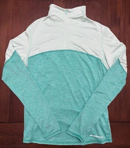Women's Green Brooks Quarter Zip Performance Pullover Size Medium - Picture 1 of 7