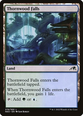 (1x FOIL) THORNWOOD FALLS - Kamigawa: Neon Dynasty – MTG Magic Card - Image 1 of 4