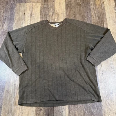 Suéter Tejido Acanalado Algodón Pesado Marrón 2XL XXL Columbia Para Hombres De Colección Años 90 Foto 1 de 4