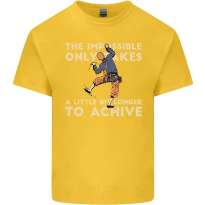 Rock Climbing the Impossible Divertido Escalador Niños Camiseta Niños Foto 1 de 4