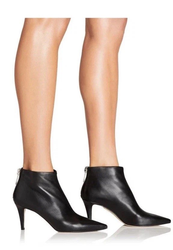 Botines Tamara Mellon Stark Tacón Alto Negro Diseñador en Caja 9.5 Moto Foto 1 de 4