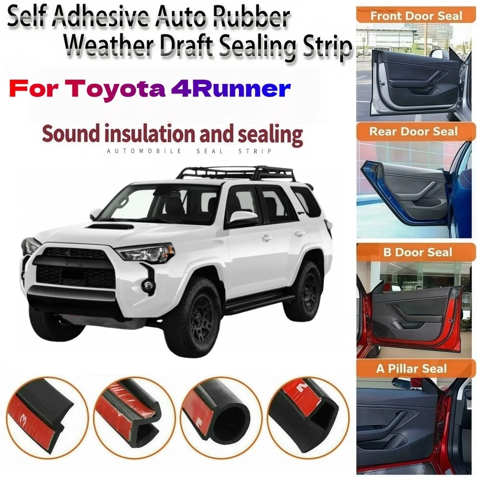 Protector de sello de tira de goma para pelar viento reducción de ruido para Toyota 4Runner Foto 1 de 4