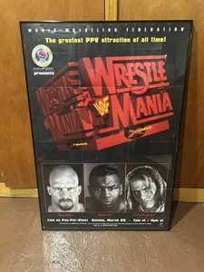 Wrestlemania XIV 1998 Original Poster Vintage MIKE TYSON, Steve Austin, WWF - Picture 1 of 8
