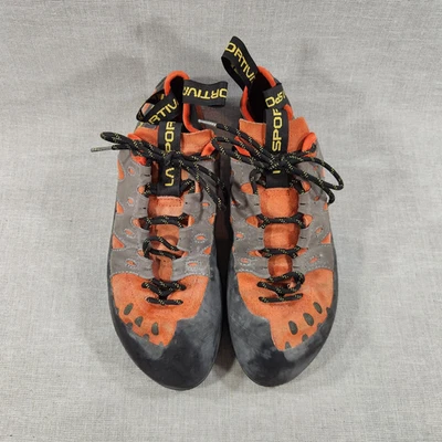 Zapatos de escalada en roca La Sportiva Tarantulace para hombre talla 11,5 cuero naranja con cordones Foto 1 de 4