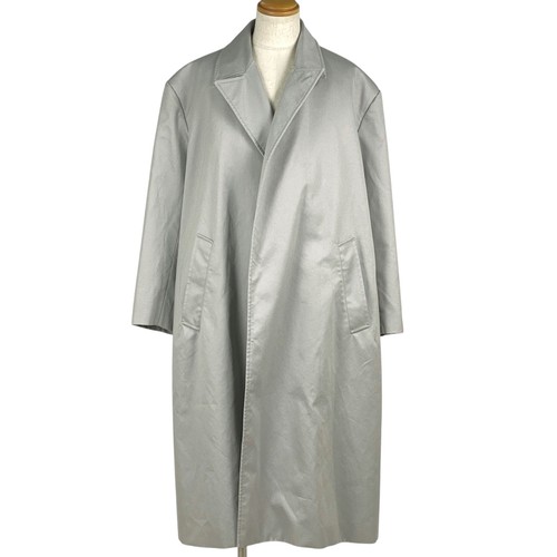 BALENCIAGA Cappotto Collo Soutien Lungo Collo Soutien Cappotto Cotone Grigio Chiaro Uomo