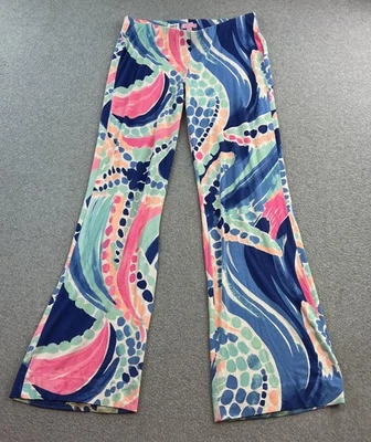 Pantalones Lilly Pulitzer Mujer Pequeños Multicolor Pierna Acampanada Boho Salón Yoga Preppy Foto 1 de 4