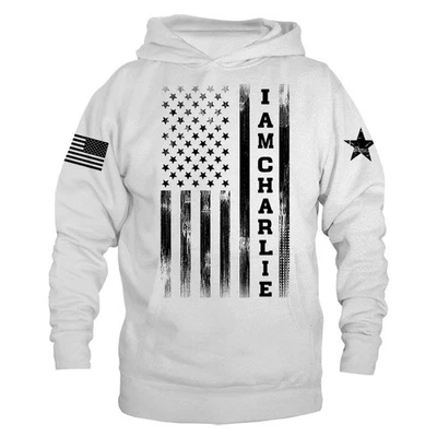 Sudadera con capucha Charlie Kirk True Patriot Memorial bandera de Estados Unidos Foto 1 de 2
