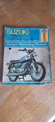 SUZUKI 250 & 350 1964 onwards HAYNES WORKSHOP MANUAL 120 USED COND inc FREE P&P - Image 1 of 4