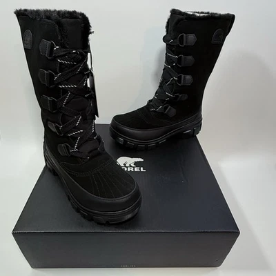 Sorel Tivoli V Tall Boots Women’s 9 Black Waterproof Insulated Leather Winter - Image 1 of 4