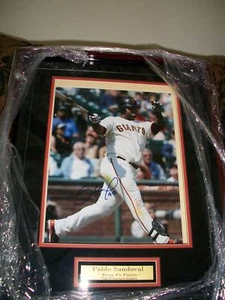 11x14 Actionfoto von Pablo Sandoval im Schattenkasten - Bild 1 von 2