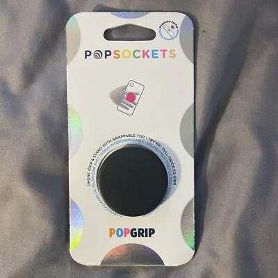 PopSockets Collapsible Grip & Stand for Phones Black Swappable *Damaged/Scuffed* - Image 1 of 4