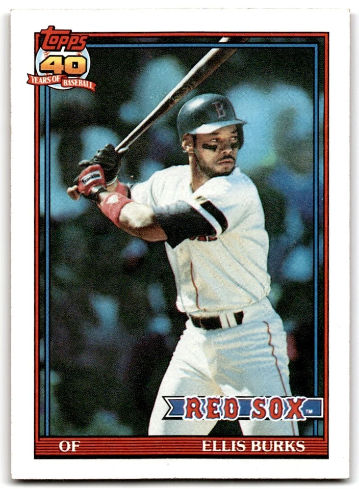 1991 Topps Baseball Card Ellis Burks Boston Red Sox #70 - Image 1 of 2