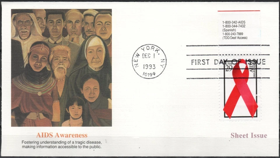 US Scott #2806 "AIDS Awareness" FDC - Image 1 of 1