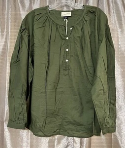 Universal Thread Women’s Green Bishop Long Sleeve Blouse/Top Size Large New - Picture 1 of 4