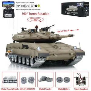 HengLong RC Infrared Tank 1/16 IDF Merkava MK IV 360°Turret BB Unit FPV System - Picture 1 of 24