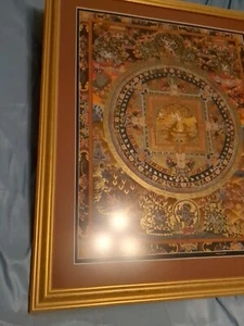 Quadro Mandala Lama Thanka, Raro Autentico Napal Art Tibetano Dipinto a Mano - Foto 1 di 16