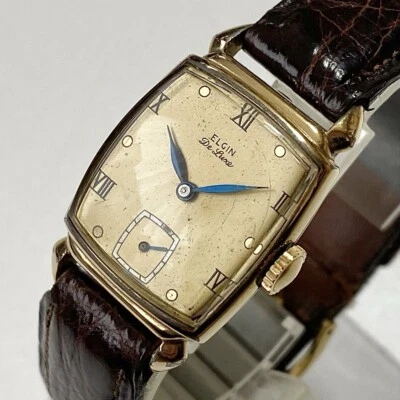 ELGIN De Luxe cal.537 10KGF 17 Jewels 1950's Men's Vintage watch Manual - Image 1 of 4
