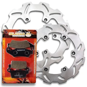 Rotor de disco de freno delantero + trasero de alta calidad + pastillas para Suzuki RM125 RM250 [1996-1998] - Imagen 1 de 3