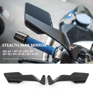 Side Mirror For Yamaha MT 09 MT10 MT-07 Accessories Stealth Max Rearview Mirror - Picture 1 of 14