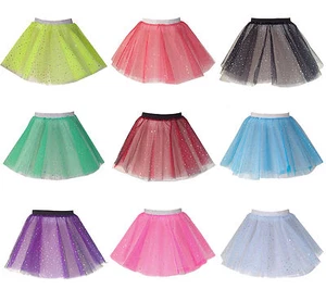 Adults SPARKLE TUTU MULTIPLE COLOURS FANCY DRESS COSTUME Hen Party TU-TU 12 INCH - Picture 1 of 11