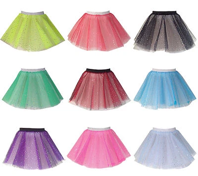 Girl's SPARKLE TUTU Dance Ballet Modern 12 inch length - Image 1 of 4