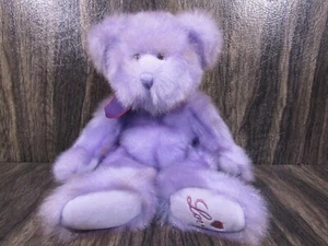 Russ Berrie Aphrodite Purple Lavender Love Bear 10" Plush Stuffed Animal Toy - Picture 1 of 14