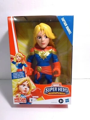 Figura de acción Hasbro Captain Marvel Superhero Adventures Mega Mighties 10" nueva Foto 1 de 3