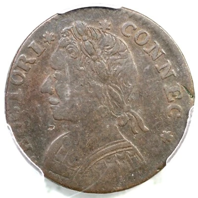 1788 M 12.1-F.1 R-4+ PCGS VF 25 Connecticut Colonial Copper Coin - Image 1 of 3