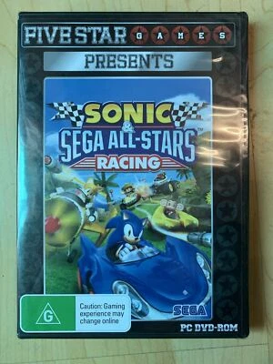 *New Sealed* Sonic & Sega All-Stars Racing - PC DVD-ROM  Windows Game - Image 1 of 2