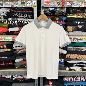 AUTHENTIC MONCLER MAGLIA POLO MANICA CORTA WHITE POLO SHIRT - ADULT SIZE MEDIUM - Picture 1 of 9