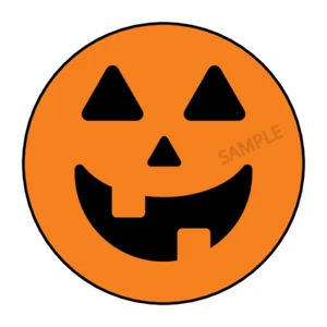 Pegatinas de calabaza de Halloween, etiquetas, calabazas, Jack o linterna, naranja - Imagen 1 de 3