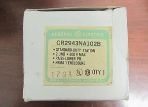GE GENERAL ELECTRIC 2 Unit Raise + Lower Push Button Station CR2943NA102B - Picture 1 of 2
