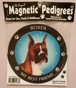 Pet Gifts USA Magnetic Pedigrees Dog Magnet - Boxer My Best Friend - Picture 1 of 1