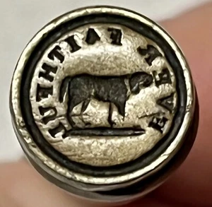 Antiguo manipulador de tuberías sellado de la década de 1840 - un árbol patinado ""para siempre fiel"" para perros GC - Imagen 1 de 6