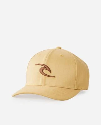 Gorra de visera curva Rip Curl Flexfit para hombre ~ Tepan Flexfit caqui - Imagen 1 de 3