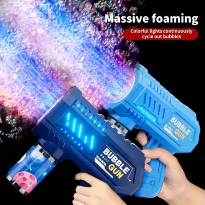 Seifenblasenmaschine Seifenblasenpistole LED Bubble Gun 4000 Blasen/Minute Gun - Bild 1 von 4