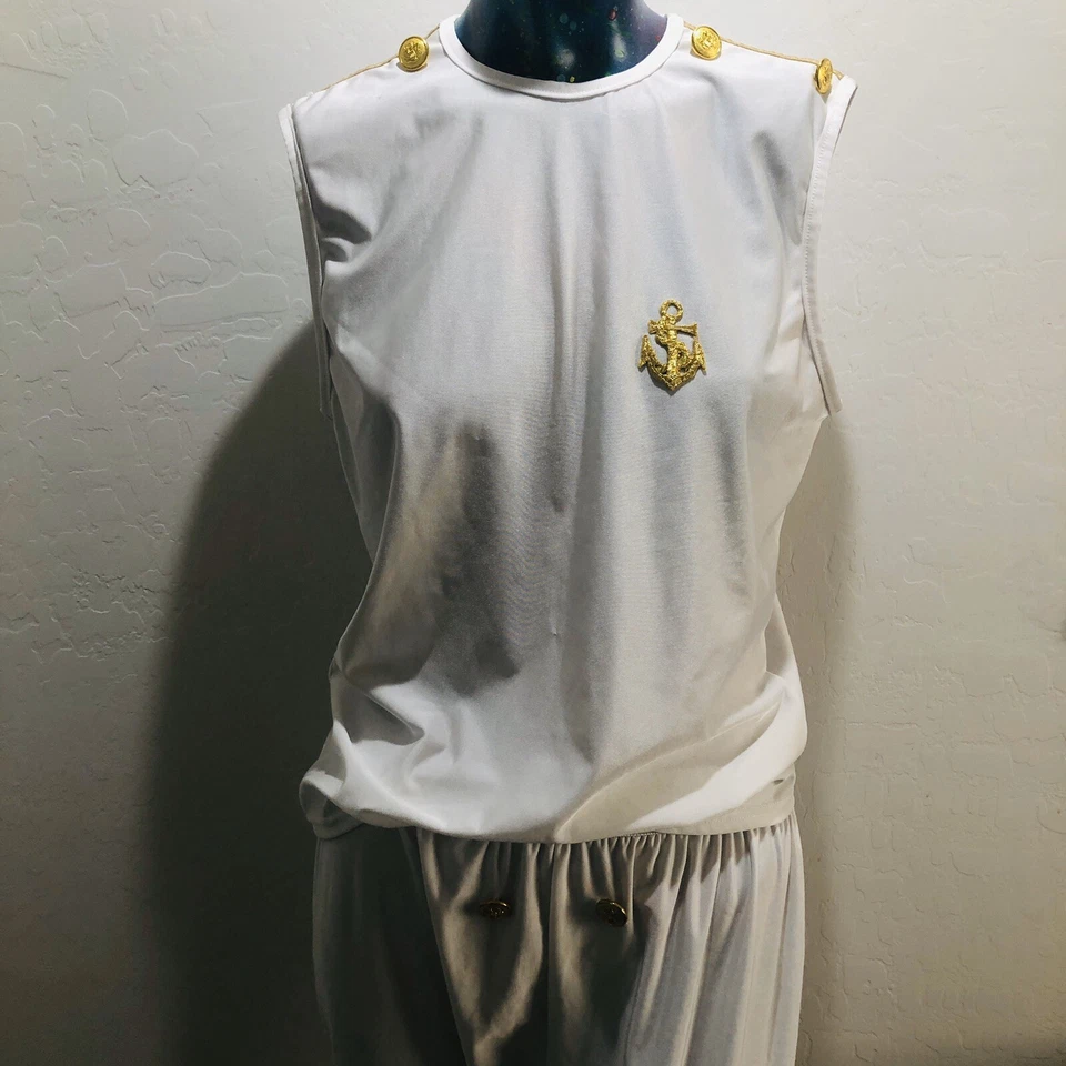 Camisa y Pantalones Marineros Unisex Adultos Náuticos Juegos con disfraces Festival Fiesta de Verano Foto 1 de 4