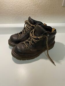Vintage Dr Doc Martens Boots AW004 8287 Men 6 Women 8 Made in England Brown