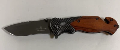 Cuchillo plegable táctico ojo de serpiente para llevar todos los días/estilo de rescate/hoja de 3 pulgadas Foto 1 de 4