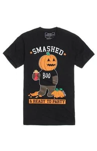 Camiseta de calabaza Riot Society aplastada y lista para fiesta para hombre camiseta negra nueva con etiquetas - Imagen 1 de 2
