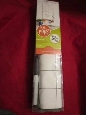 Wall Pops Dry Erase Organizer Keeper Calendar Peel Stick Move WPE2692 13 x 26 - Image 1 of 4