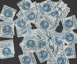 Estampillas de franqueo para artesanía: 1959 4c José de San Martín; azul; 50 copias - Imagen 1 de 1